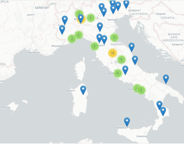 Elif Lab - Mappa full nodes bitcoin